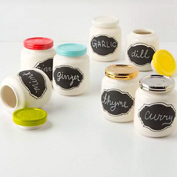 Anthropologie Other - Anthropologie Chalkboard Spice Jars
